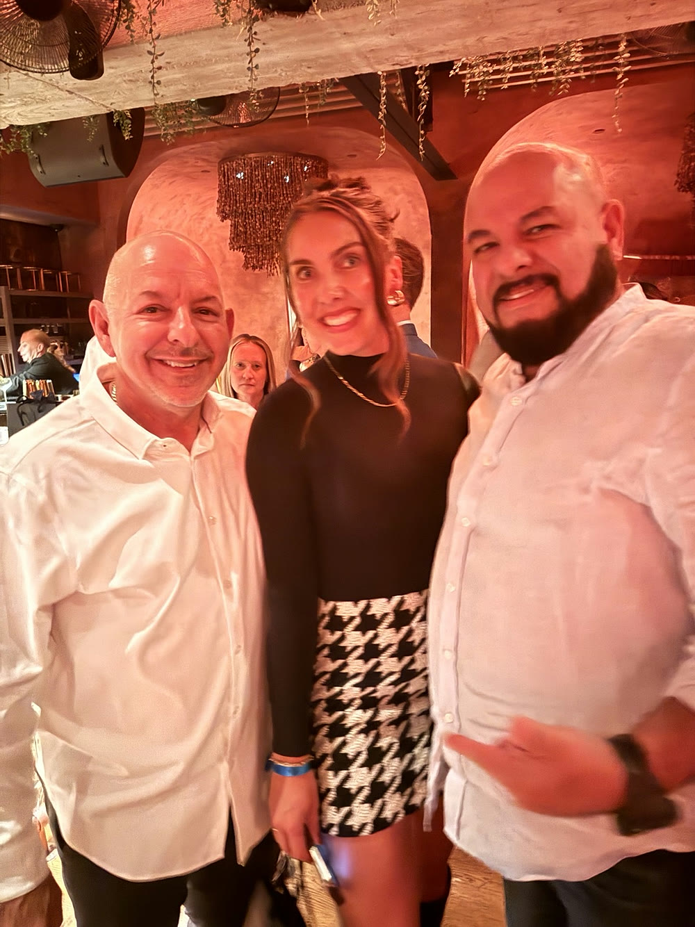 Kinley Coe with clients at an industry event