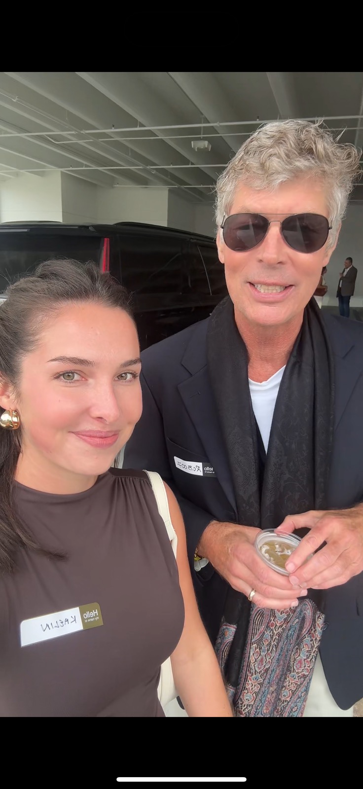 Kaelin Coe with a fellow attendee at an industry event