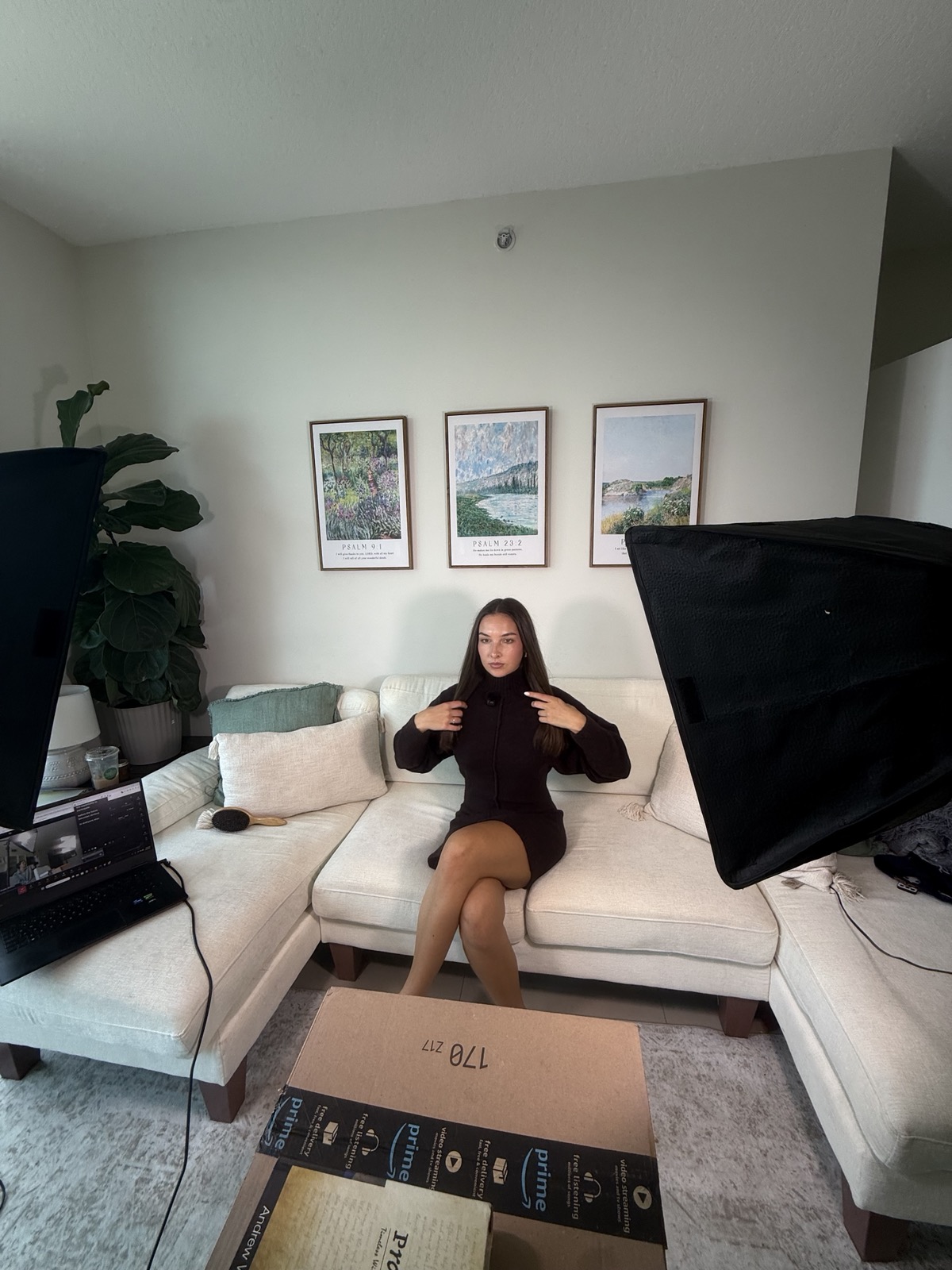 Behind the scenes of a Digital Asset Sisters content shoot